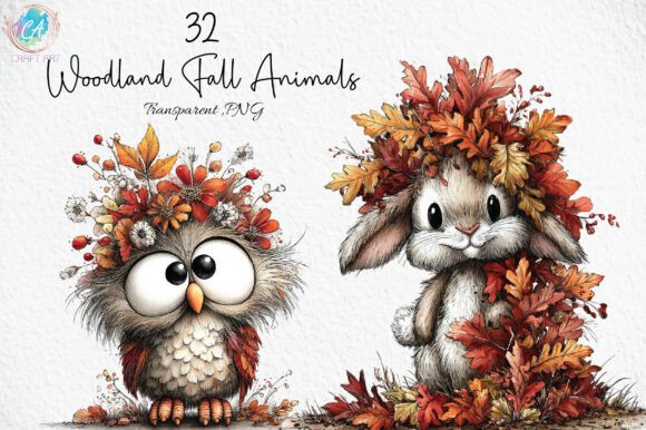 Download Whimsical Woodland Fall Animals Clipart - Whimsical Collection