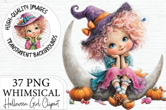 Download Whimsical Halloween Girl Clipart - Whimsical Collection