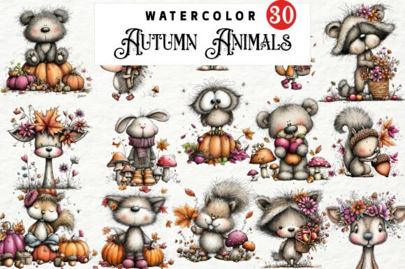 Download Whimsical Autumn Animals Clipart - Whimsical Collection