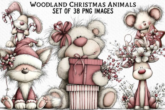 Download Whimsical Woodland Christmas Animals - Whimsical Collection