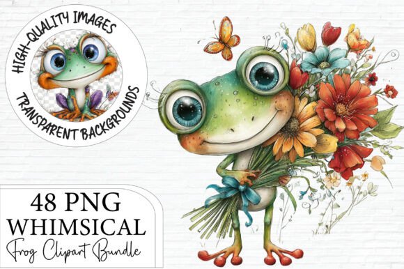 Download Whimsical Frog Clipart Bundle PNG - Whimsical Collection