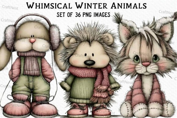 Download Whimsical Winter Animals Clipart - Whimsical Collection