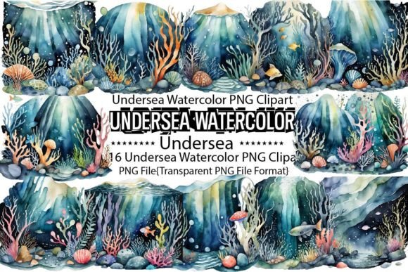 Download Undersea Watercolor Sublimation Bundle - Undersea watercolor Collection