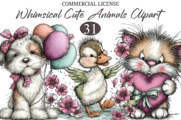 Download Whimsical Enjoy Cute Animals Clipart - Whimsical Collection