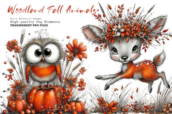 Download Whimsical Woodland Fall Animals Clipart - Whimsical Collection