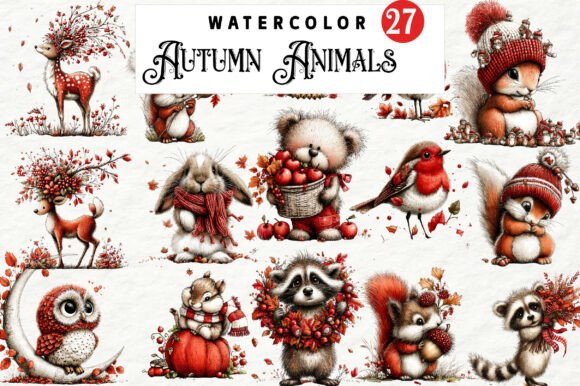 Download Whimsical Autumn Animals Clipart - Whimsical Collection