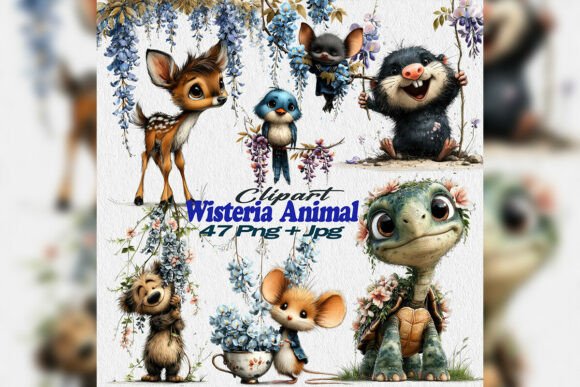Download Whimsical Wisteria Animal Png Woodland - Whimsical Collection