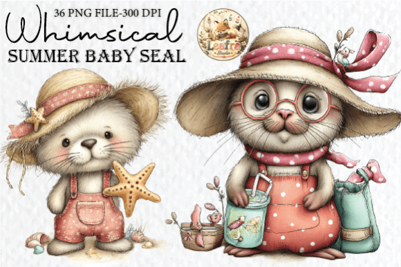 Download Whimsical Summer Baby Seal Clipart - Whimsical Collection