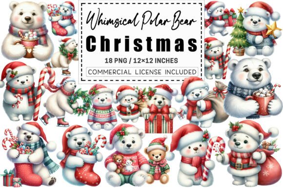 Download Whimsical Polar Bear Christmas Pack. - Whimsical Collection