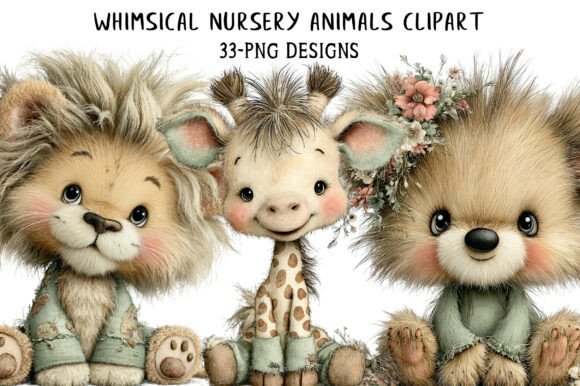 Download Whimsical Nursery Animals Clipart - Whimsical Collection