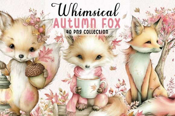Download Whimsical Autumn Fox Clipart - Whimsical Collection