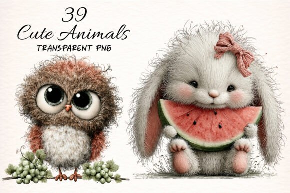 Download Whimsical Cute Animals Clipart Bundle - Whimsical Collection