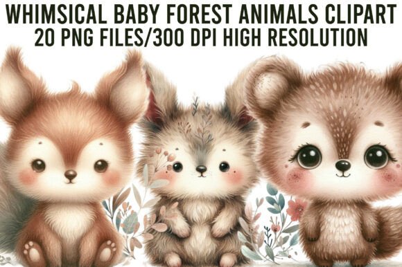 Download Whimsical Baby Forest Animals Clipart - Whimsical Collection
