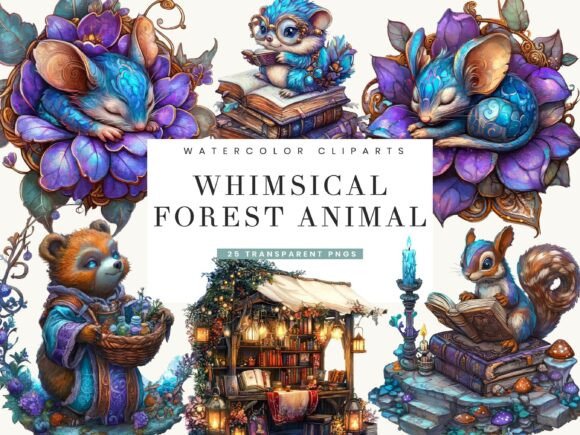 Download Whimsical Forest Animal Clipart Bundle - Whimsical Collection
