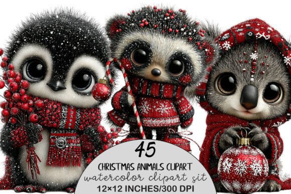 Download Whimsical Christmas Animals Clipart - Whimsical Collection