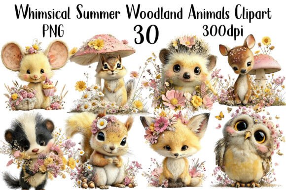 Download Whimsical Summer Woodland Animals - Whimsical Collection