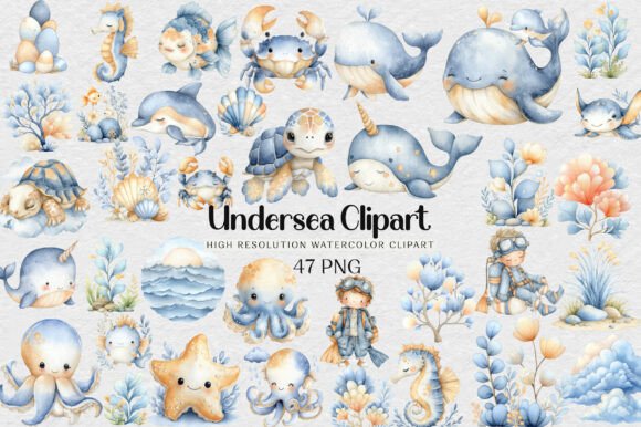 Download Undersea Watercolor Clipart - Undersea watercolor Collection