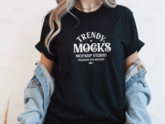Download Comfort Colors C1717 Black Tshirt Mockup - Premium Bundle