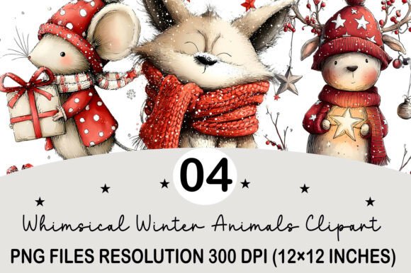 Download Whimsical Winter Animals Clipart - Whimsical Collection